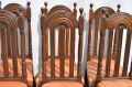 Set of six oak dining chairs Thumbnail 2