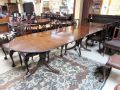 1920s mahogany triple pedestal table Thumbnail 2