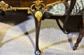 Mahogany & gilt half moon side table Thumbnail 3
