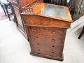 Burr walnut davenport desk with sliding top Thumbnail 2