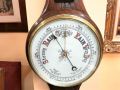 Edwardian oak cased barometer  Thumbnail 2
