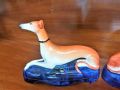 Pair of staffordshire dogs /  pen holders Thumbnail 2