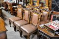 Set of six victorian carved oak dining room chairs Thumbnail 2
