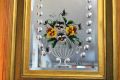 Pair victorian oak framed painted mirrors Thumbnail 4