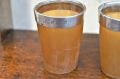 Set of four silver mounted horn beakers Thumbnail 3