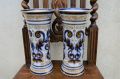 Pair of victorian painted vases Thumbnail 2