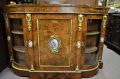 Victorian burr walnut credenza cabinet with inlay & ormolu mounts Thumbnail 2
