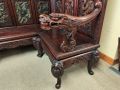 Chinese carved & wood and lacqured corner seat  Thumbnail 2