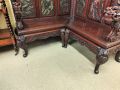 Chinese carved & wood and lacqured corner seat  Thumbnail 4