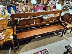 19th century mahogany bench Thumbnail 2