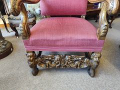 Giltwood  & oak armchair Thumbnail 2