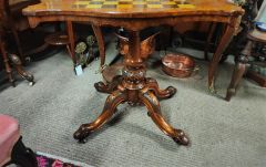 Victorian burr-walnut games table Thumbnail 4