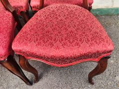 Set of six victorian walnut chairs Thumbnail 4