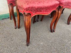 Set of six victorian walnut chairs Thumbnail 6