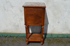 Walnut marble top pedestal Thumbnail 6