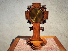 Victorian oak cased barometer  Thumbnail 4