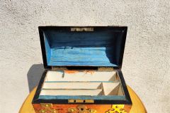 Victorian walnut & brass stationery box Thumbnail 3