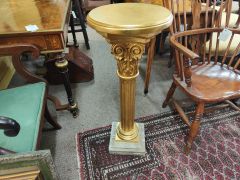 Gilt & marble pedestal Thumbnail 3