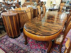 1930s French art deco calamander , macassar & ebony eleven piece suite Thumbnail 6
