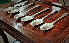 Set of six irish george III old english pattern tablespoons Thumbnail 4