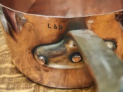 Large antique copper pan Thumbnail 3
