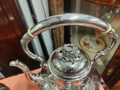 Victorian four piece plated silver tea set Thumbnail 3