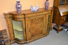 Victorian burr walnut credenza  Thumbnail 2