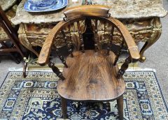 Victorian oak armchair Thumbnail 2