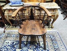 Victorian oak armchair Thumbnail 3