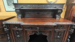 Victorian carved oak sideboard Thumbnail 3