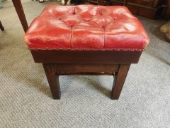 Mahogany & leather top piano stool Thumbnail 4