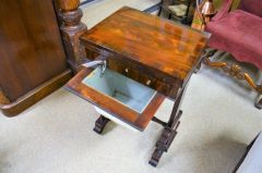 19th century mahogany work table Thumbnail 3