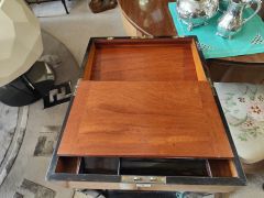Victorian burr-walnut writing box Thumbnail 4