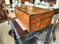 Victorian burr-walnut writing box Thumbnail 3