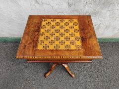 Victorian walnut games / sewing table Thumbnail 2