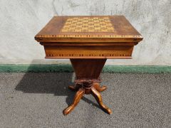 Victorian walnut games / sewing table Thumbnail 6