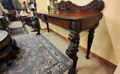 William IV irish carved mahogany serving table Thumbnail 2