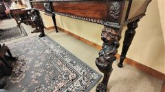 William IV irish carved mahogany serving table Thumbnail 3