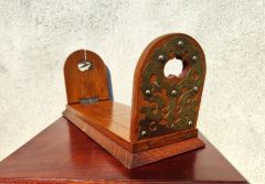 Oak & brass bound  extending book slide  Thumbnail 4