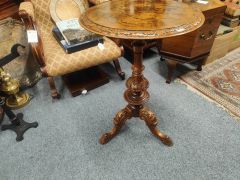 Burr walnut occasional table Thumbnail 4