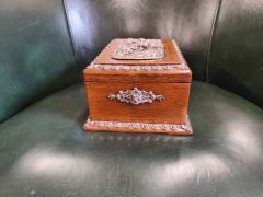Victorian oak tea caddy Thumbnail 3