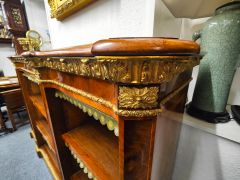 Victorian burr walnut bookcase Thumbnail 4