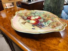 Hand painted dish , signed J.Skerrett, royal worcester artist Thumbnail 2