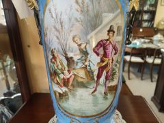 19th century victorian painted vase Thumbnail 4