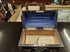 Victorian coromandel & brass stationery box Thumbnail 3