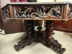 Carved oak centre table  Thumbnail 4