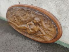 Oak framed french plaster plaque Thumbnail 3