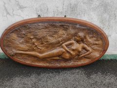 Oak framed french plaster plaque Thumbnail 4