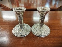 Pair of silver candlesticks  Thumbnail 6
