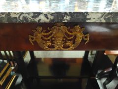 19th century marble top consul / side table with mirror back Thumbnail 4